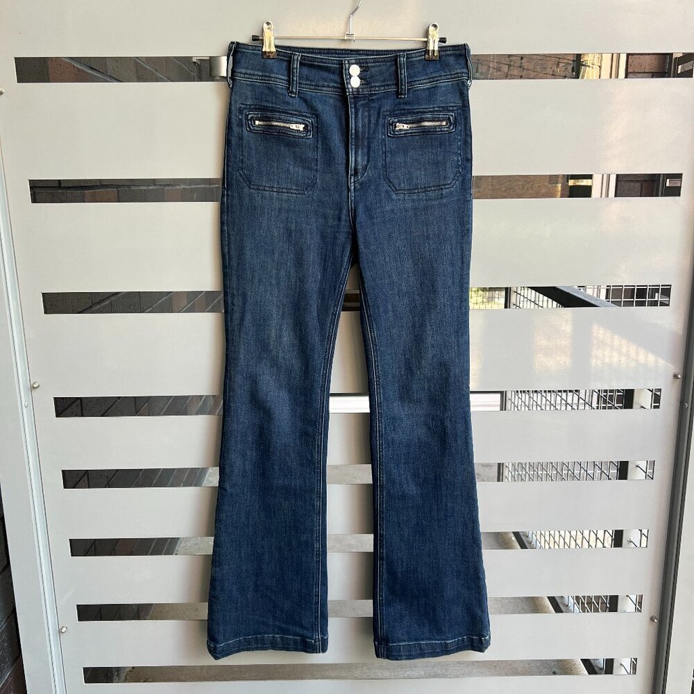 Anthropologie Pilcro Dark Wash Trouser Bootcut Jeans Size 28